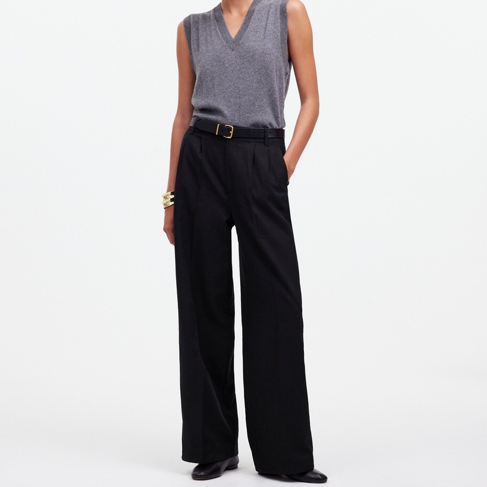 NWT Madewell The Harlow Wide-Leg Pant in Drapey Twill Size 0